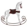 Respicefinem Wooden Rocking Horse Exquisitely Carved and Painted Kids Toy Ideal for Gifting and Home Decoration White (White) view 1