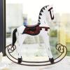 Respicefinem Wooden Rocking Horse Exquisitely Carved and Painted Kids Toy Ideal for Gifting and Home Decoration White (White) view 2