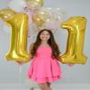 10 Gold Number Balloons, 40 Inch Balloons for Woman Man 10th Birthday Party Decoration, Foil Number Ballon for 10, 100 Anniversary, Bridal Shower, Graduation, Valentine's Day, Mother's Day, Easter view 3