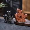 Tea Pets-Purple Sand Twelve Zodiac Tea Pet Creativity Can Be Raise Tea Play Accessories Cute Dragon Statue Tea Set Ornament (Red-L) view 3