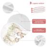 Bolaz Baby Burp Cloths 4 Pack,Feeding Cloths Face Towel Super Absorbent Soft Cotton-Rabbit Butterfly view 4