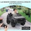 Hetoy 24V 2-Seater Truck Licensed Chevrolet Silverado Ride On Car Toy w/Parent Remote Control,4xSpring Suspension, 3 Speeds, Wireless Music, MP3 Player, Electric Vehicle Car for Kids,Grey view 2