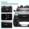 Hetoy 24V 2-Seater Truck Licensed Chevrolet Silverado Ride On Car Toy w/Parent Remote Control,4xSpring Suspension, 3 Speeds, Wireless Music, MP3 Player, Electric Vehicle Car for Kids,Grey view 3