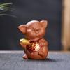 Tea Pets-Purple Sand Twelve Zodiac Tea Pet Creativity Can Be Raise Tea Play Accessories Cute Dragon Statue Tea Set Ornament (Red-N) view 1