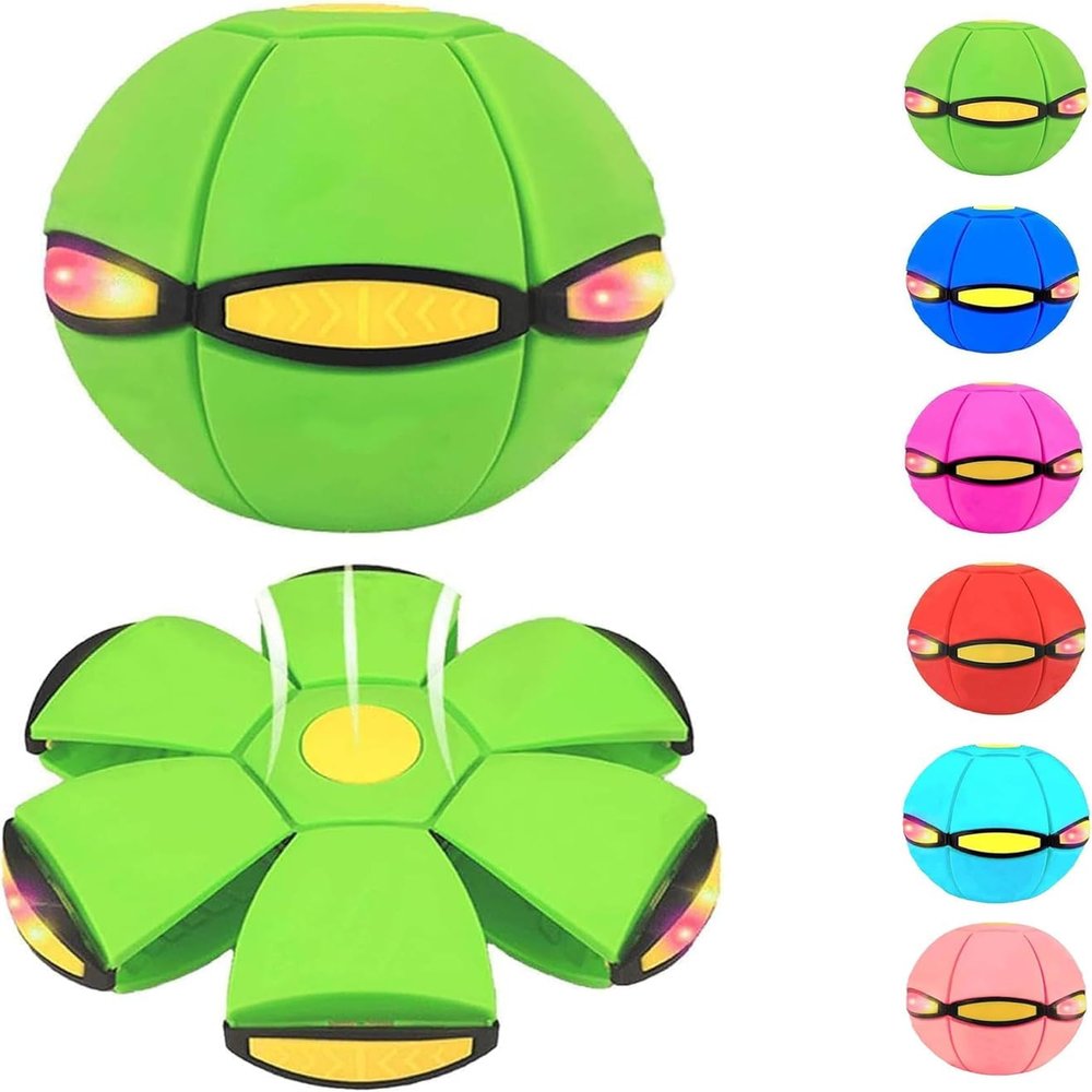 AITIDE Magic Bouncing Ball, Magic Bouncing Ball with 6 Light, Dual Form Freely Switchable, Parent-Child Interaction Suitable for Indoor & Outdoor Use (Green)