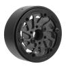 1.9 Inch Carbon Fiber RC Wheels | Super Lightweight 59mm Beadlock Rims for 1/10 RC Cars / SCX10 / RR10 | 4 Pcs Set with Nylon Ring Reduces Axle Burden (Black) view 2