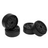 1.9 Inch Carbon Fiber RC Wheels | Super Lightweight 59mm Beadlock Rims for 1/10 RC Cars / SCX10 / RR10 | 4 Pcs Set with Nylon Ring Reduces Axle Burden (Black) view 4