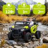 24V Ride On Toys for Big Kids, 2 Seater Electric UTV Car with Remote Control, 4-Wheeler Suspension, Soft Start, 3 Speeds, Led Lights, Bluetooth, Ride on Truck Kids 2-8 Years view 2