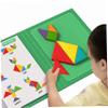 Bemonew Wooden Magnetic Tangram Puzzle Book 96 Challenges Educational Toy for Kids & Adults view 1