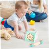 Bemonew Blue Retro Wooden Toy Telephone Realistic Pretend Play Interactive Learning Phone for Kids view 4
