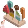 Bemonew 7Pcs Wooden Ice Cream Play Set 6 Popsicle Toys with Holder for Kids Pretend Play view 2