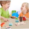 Bemonew 7Pcs Wooden Ice Cream Play Set 6 Popsicle Toys with Holder for Kids Pretend Play view 3