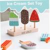 Bemonew 7Pcs Wooden Ice Cream Play Set 6 Popsicle Toys with Holder for Kids Pretend Play view 4