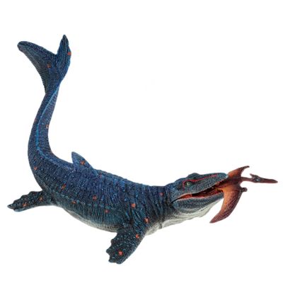Bemonew 11 Inch Mosasaurus Toy Realistic Plastic Dinosaur Figurine with Movable Mouth