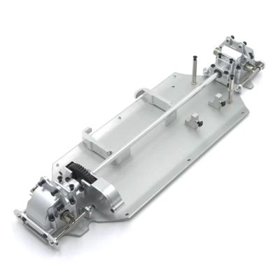 RC Frame Parts For WLtoys 124016 124017 124018 124019 1/12 Metal Bottom Plate Gearbox Differential Center Drive Package RC Car Parts Replacement(Silver)