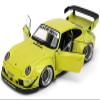 1:18 Scale Diecast Model Car Compatible for Porsche RWB Genki Yellow Jada Pink Slips 36472 view 3