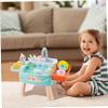 Bemonew Plastic Play Sink with Running Water Kids Kitchen Toy with Fruit & Vegetable Cutting Set view 2