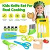 17Pcs Kids Safe Cooking Set Montessori Toddler Kitchen Tools Plastic Kids Knife Set for Real Cooking Food-Safe Children DIY Fruit Vegetable Cutter Peeler Kitchen Accessories view 2