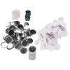 Mirror Round Buttons Parts, DIY Blank Button Badge Set, Rustproof Tinplate Button Maker Supplies with Mirror Back, 100 Sets for Handcraft Craft and Holiday Gifts view 2