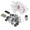 Mirror Round Buttons Parts, DIY Blank Button Badge Set, Rustproof Tinplate Button Maker Supplies with Mirror Back, 100 Sets for Handcraft Craft and Holiday Gifts view 3
