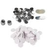 Mirror Round Buttons Parts, DIY Blank Button Badge Set, Rustproof Tinplate Button Maker Supplies with Mirror Back, 100 Sets for Handcraft Craft and Holiday Gifts view 4
