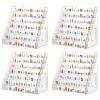 4 Pack 7 Layers Mini Brand Organizer Acrylic Display Rack for Mini Brands Collector Toys Large Capacity Desktop Mini Brand Display for Small Miniature Collectibles, Mini Brand Not Included view 1