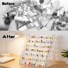4 Pack 7 Layers Mini Brand Organizer Acrylic Display Rack for Mini Brands Collector Toys Large Capacity Desktop Mini Brand Display for Small Miniature Collectibles, Mini Brand Not Included view 4