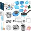 Real Cooking Set for Kids Ages 8-12 Boys Girls, Childrens Cooking Set Real with Mini Stove, Food-Grade Stainless Steel Sets for Food Making, Educational Montessori Toys Beginner Chef Gift view 1