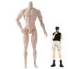 1/6 Scale Action Figure, 6" Multi Jointed Movable Male Muscular Action Figure Body for Display Collection, Beige view 3