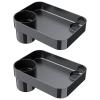 [2 Pack] Car Seat Snack Tray for Toddlers - 3 Inch Cup Holder Fits Most Sippy Cups & Straw Bottles with Dip Well, Mess-Free Square Kids Travel Tray Road Trip Essentials, Black, 2 view 3