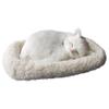 Bemonew White Interactive Sleeping Cat Plush Breathing Stuffed Animal with Mat for Kids view 1