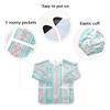 Bolaz Aqua Aztec Geometrical Painting Smocks for Toddlers 4-6 Artist Smocks with Pockets Eating Waterproof Infant Apron view 3