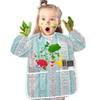 Bolaz Aqua Aztec Geometrical Painting Smocks for Toddlers 4-6 Artist Smocks with Pockets Eating Waterproof Infant Apron view 4