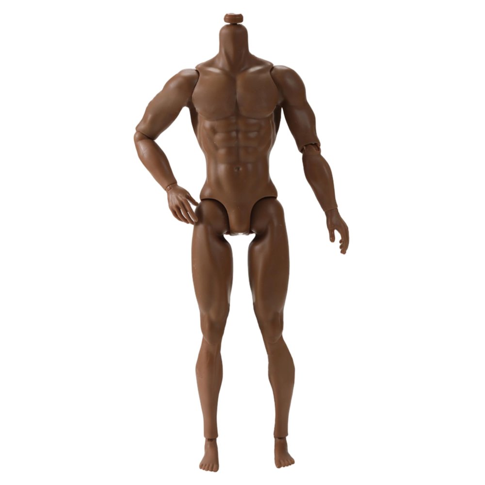 1/6 Scale Action Figure, 6" Multi Jointed Movable Male Muscular Action Figure Body for Display Collection, Brown