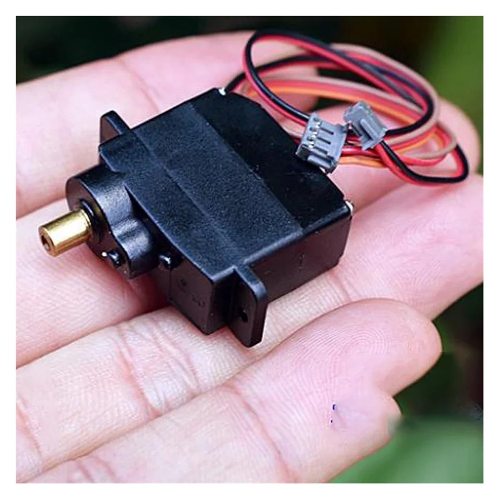 FFYTRGQWU DC 3V-6V 12g Metal Gear 360 Degree Steering Gear M10 Electronic Starter for Climbing Car Servo Five-Wire Without Drive Plate