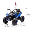 24V Kids Ride-On Car with Parental Remote Control, 4-Wheel Shock Absorber, All-Terrain Electric Vehicle for Big Kids Ages 3-12, with Music, Lights & MP3 Player (Blue + Polypropylene) view 4