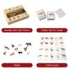 ancona Ecosystem- Farm Animals, English/Simplified Chinese with Pinyin Bilingual, Montessori Preschool Memory Matching Game Box Set with Animal Figurines & 3-Part Cards, Early Education Toy view 2