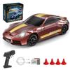 1/43 Scale Drift RC Car, 4WD Mini Remote Control Racing Car with Full Proportional Steering, LED Light Effects, USB Rechargeable, Desktop Drift Fun & Collectible Model (Gyroscope Version/Yellow) view 1