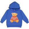 inktastic Vintage Teddy Bear in Heart Sweater Toddler Hoodie 5-6 Royal 47b9c view 1