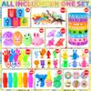 PURPERCAT 360 Pcs Easter Prefilled Egg Set, 120 Plastic Eggs with 240 Toys & Stickers Easter Hount Basket Stuffers, Party Favors for Kids Classroom Prize Supplies,Gift for Girls and Boys view 3