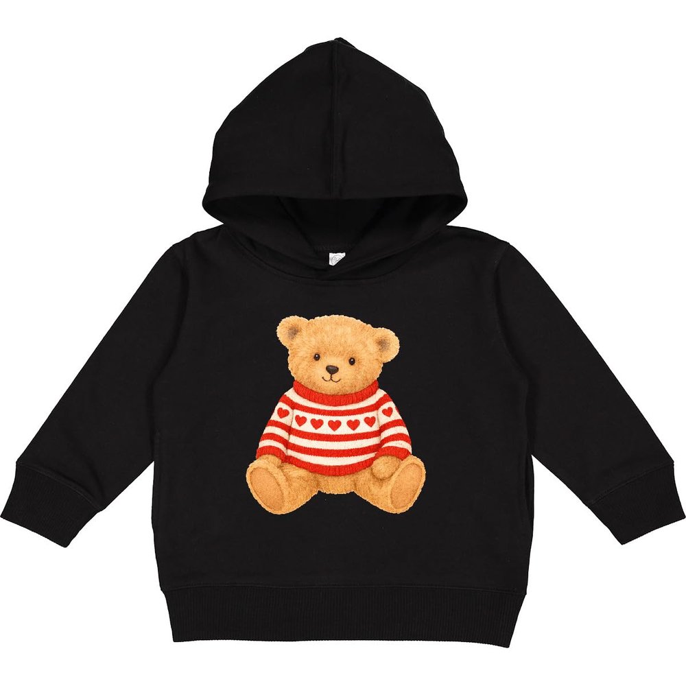 inktastic Adorable Teddy Bear Toddler Hoodie 5-6 Black 47b9c