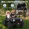 24V Ride on Toys for Big Kids, Ride on Truck with Remote Control - 4WD Electric Car, 2 Seater UTV, Spring Suspension, Front & Behind LED Lights, Dual Storage, 3 Speeds, Music, Parent Safety Brake view 4