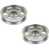 2 Pack Flat Pulleys 033-7201-25 033-7201-00 033-2000-00 ZT MZ Replacement for Bad Boy view 1
