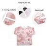 Bolaz Pink Cherry Blossom Ripples Painting Smocks for Toddlers 4-6 Artist Smocks with Pockets Eating Waterproof Infant Apron view 3
