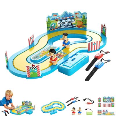 Competitive Simulation Track Motion Toys, Motion-Sensing Racing Game, Parent-Child Interactive Activities, Motion Controlled Board Toy, Two-Player Battle Game for Party (Blue)