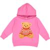 inktastic Vintage Teddy Bear in Heart Sweater Toddler Hoodie 5-6 Raspberry 47b9c view 1