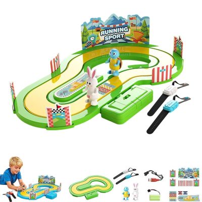 Competitive Simulation Track Motion Toys, Motion-Sensing Racing Game, Parent-Child Interactive Activities, Motion Controlled Board Toy, Two-Player Battle Game for Party (Green)