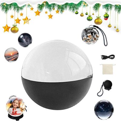 2.76" Crystal Ball Video Player,3D Memory Orb Ball Digital Display Memory Sphere Lamp with Sound,Personalized Electronic Display,Uploadable Videos & Photos,DIY Gift for Anniversary,Birthday