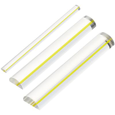 BENECREAT 3Pcs 6.1inch Acrylic Magnifier, Multi-Size Line Reader with Storage Box, Crystal Clear Mahjong Finder Optical Tool for Family Game Night and Card Reading, Yellow