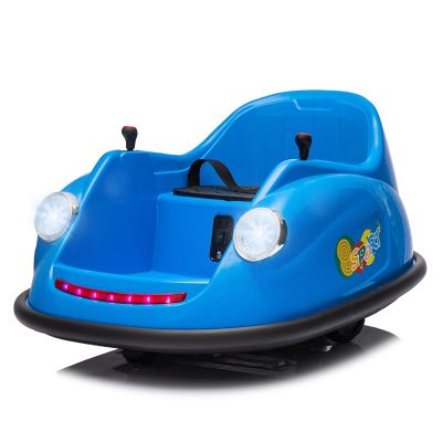 12V Kids Bumper Car, Electric Ride-on Toy with Parent Remote, 360Spinning, 2 Speeds, Bluetooth Music & LED Lights for Kids & Toddlers
